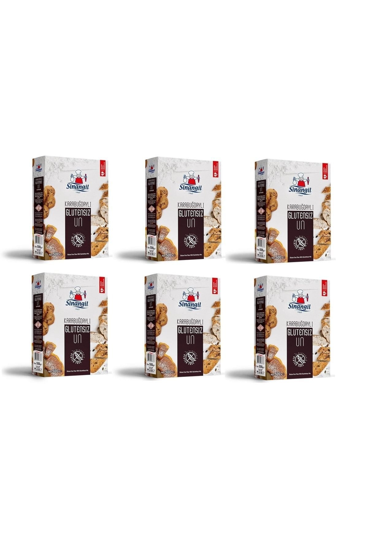Sinangil Glutensiz Karabuğdaylı Un 500 Gr 6 Adet