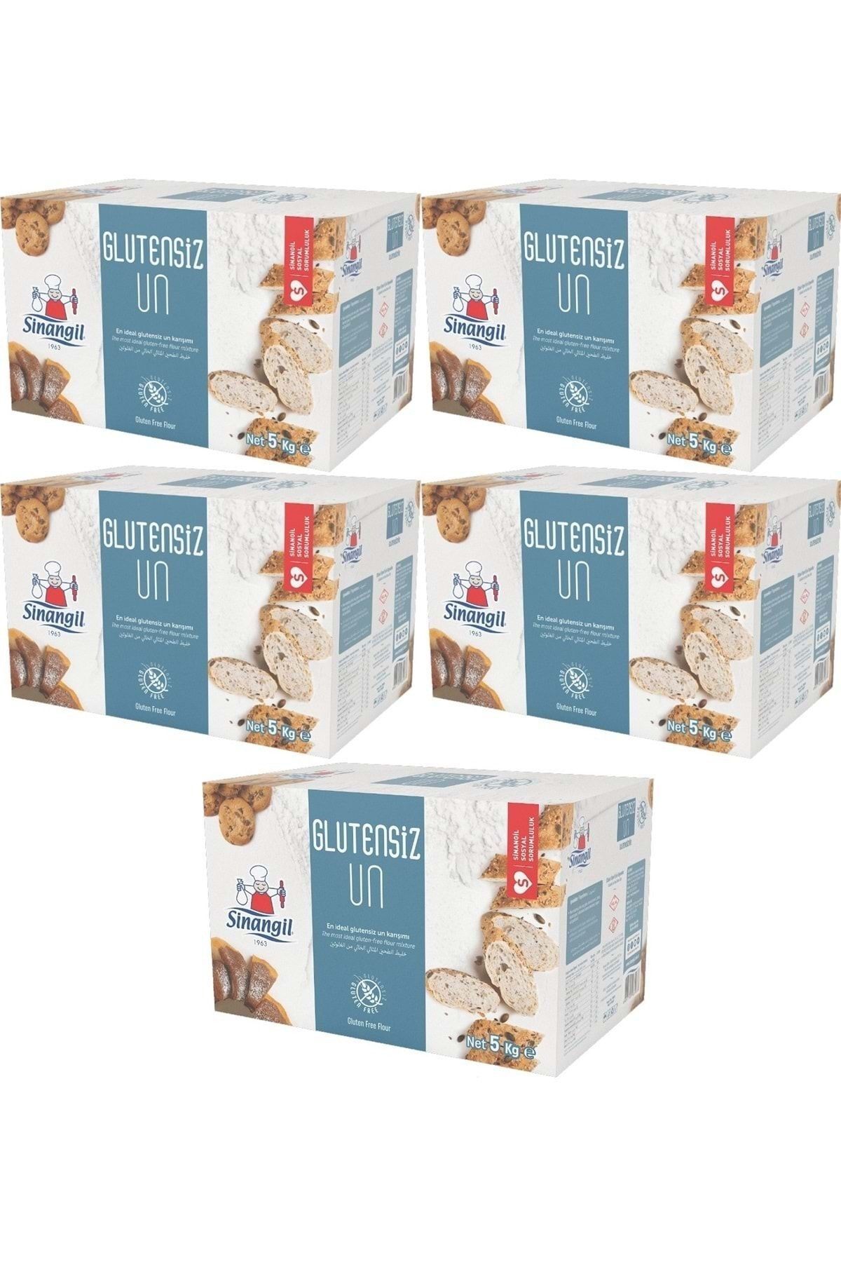 Sinangil Glutensiz Un 5kg 5000gr Kutu Çölyak Diyetine Uygun 5 Li Set