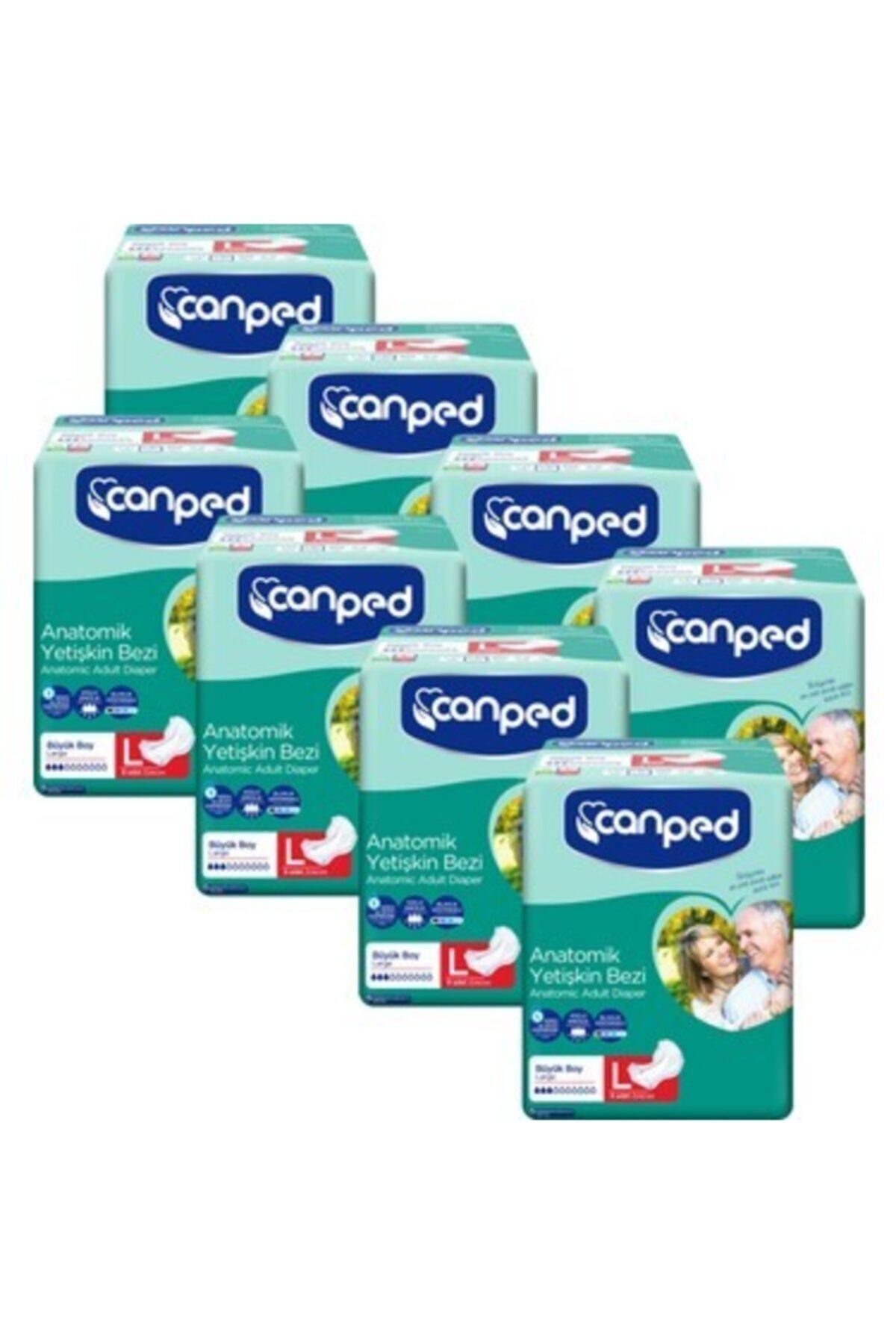 Canped Yetişkin Anatomik Hasta Bezi Normal Büyük Large (8*8=64 Adet )