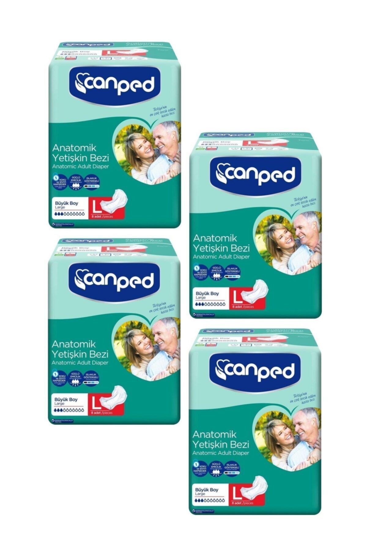 Canped Anatomik Hastabezi Normal Büyük 8 Li X 4 Adet