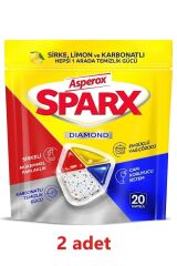 Asperox Sparx Diamond Bulaşık Kapsülü 20'li 2 ADET