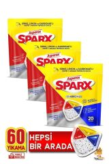Asperox Sparx Bulaşık Makinesi Kapsülü 20'li x 3 Paket (60 Yıkama)