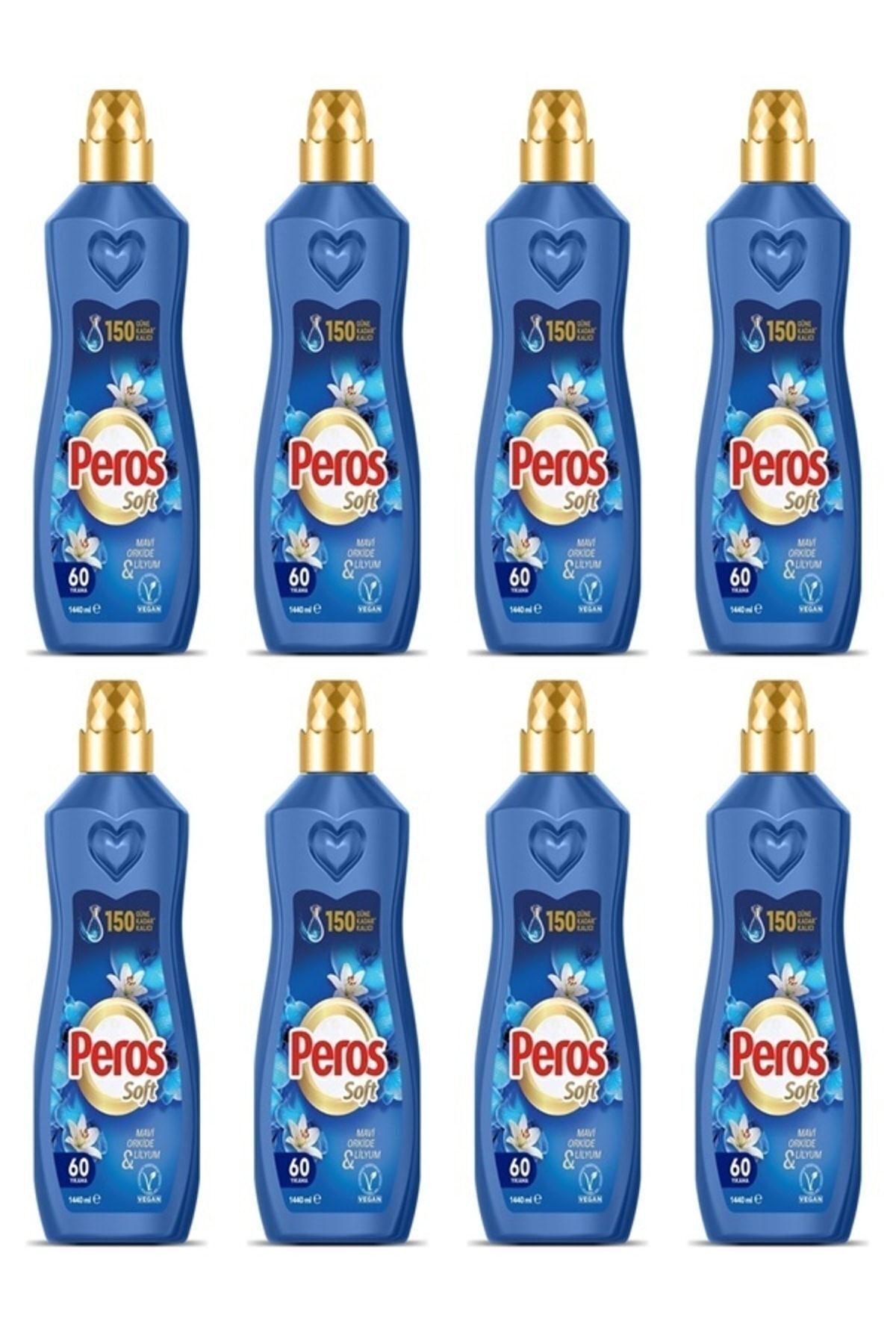 Peros Konsantre Yumuşatıcı Mavi Orkide & Lilyum 1440 ml X 8 Li Süper Avantaj Paketi