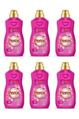 Peros 6lı Süper Avantaj Paketi-konsantre Yumuşatıcı Kiraz Çiçeği Pembe Şakayık 1440 ml X 6 Adet