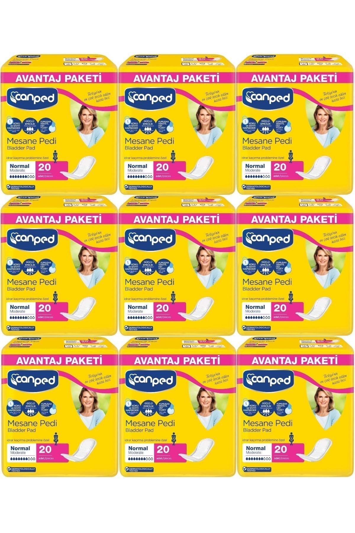 Canped Mesane Pedi Avantaj Paket Klasık M-orta Boy Normal 180 Adet