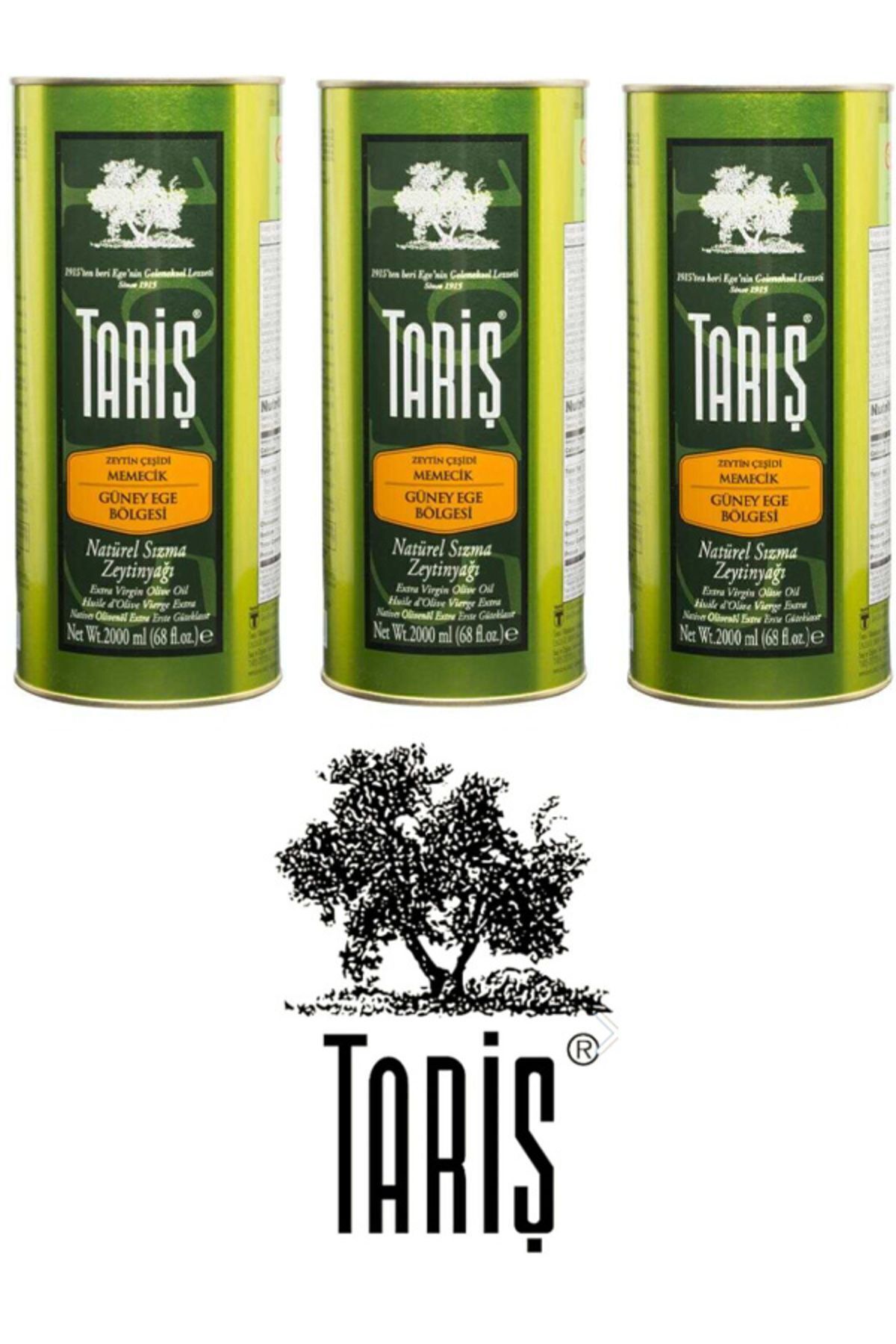 Tariş Güney Ege Natürel Sızma Zeytinyağı 2000 ml x 3 Adet