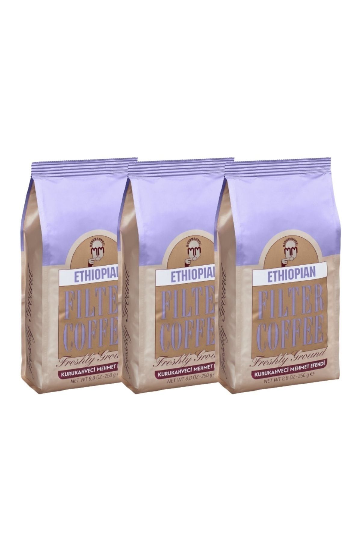 Mehmet Efendi Ethiopian Filtre Kahve Kurukahveci Mehmet Efendi 250 Gr x 3 adet