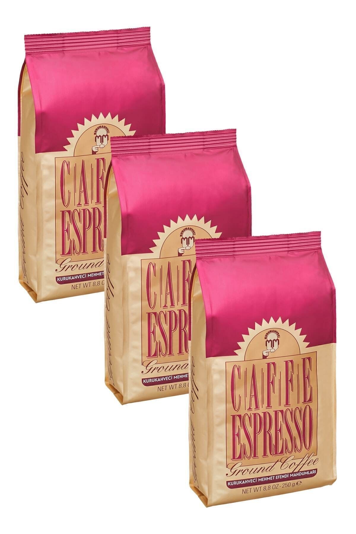 Mehmet Efendi Öğütülmüş Espresso Kahve 250 G x 3 Adet