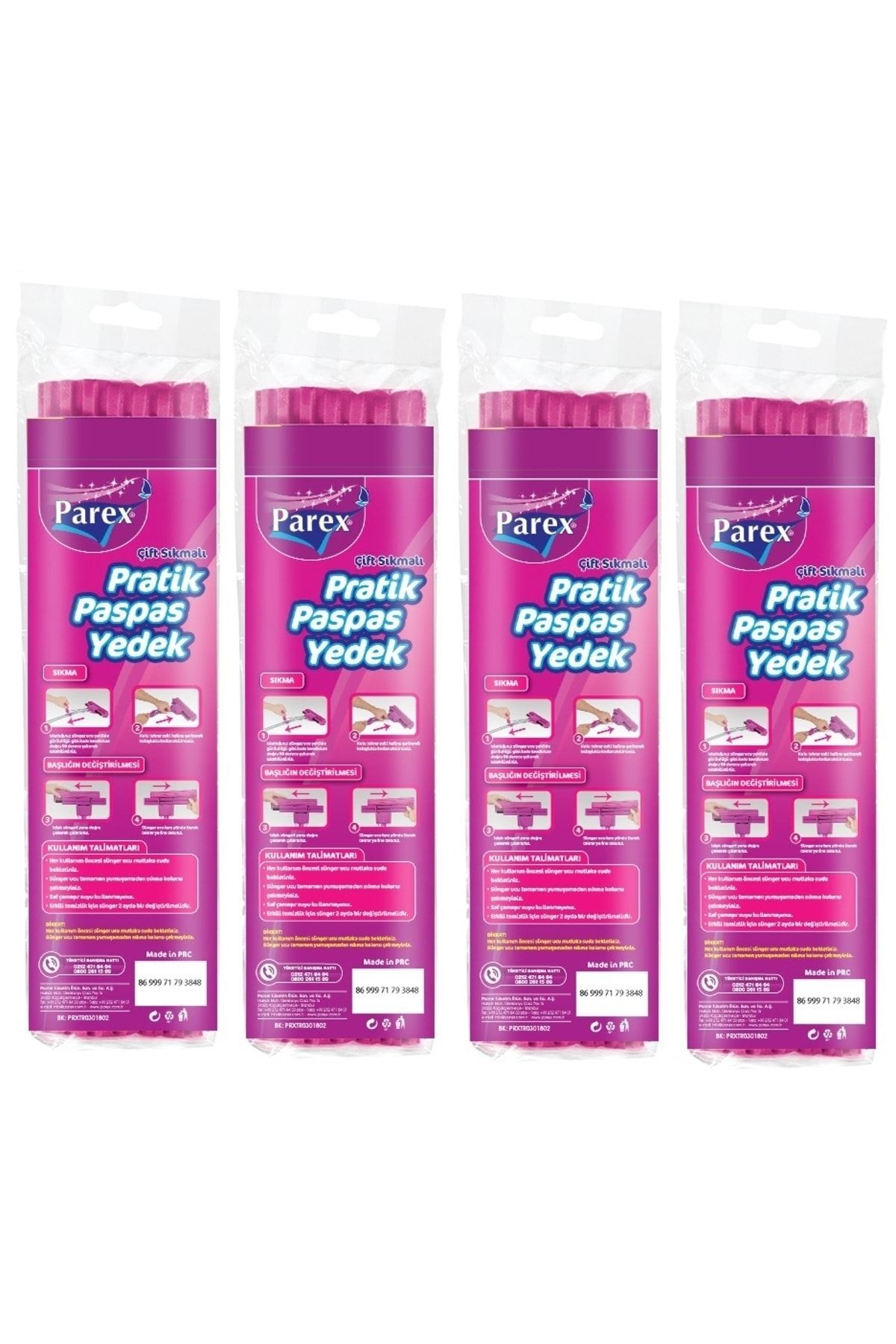 Parex Pratik Paspas Çift Sıkmalı 4'lü Yedek (4'lü Fırsat Paketi)