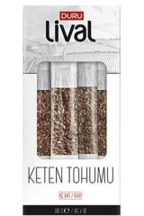 Duru Lival Keten Tohumu Aç Kat Kutu stick (8 G X 10 Adet) X 3 Paket