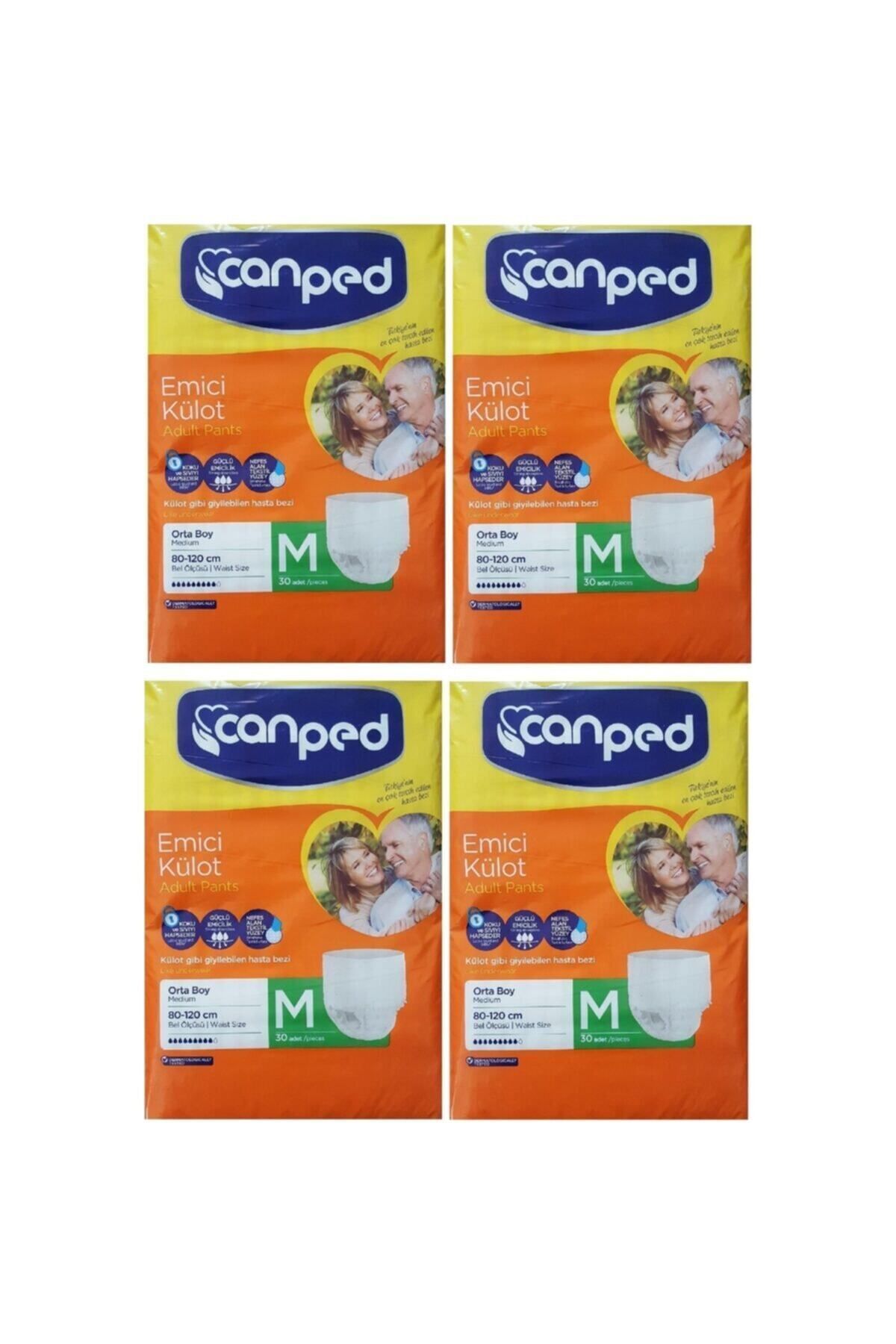 Canped Emici Külot Orta Boy Medium 4 Paket 120 Adet