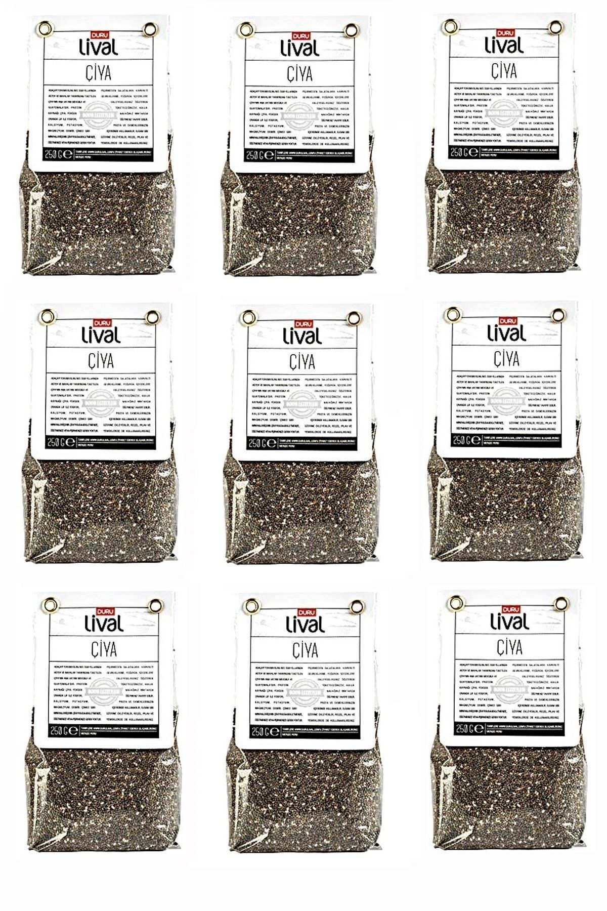 Duru Lival Chia Tohumu Çiya 250 Gr X 9 Adet