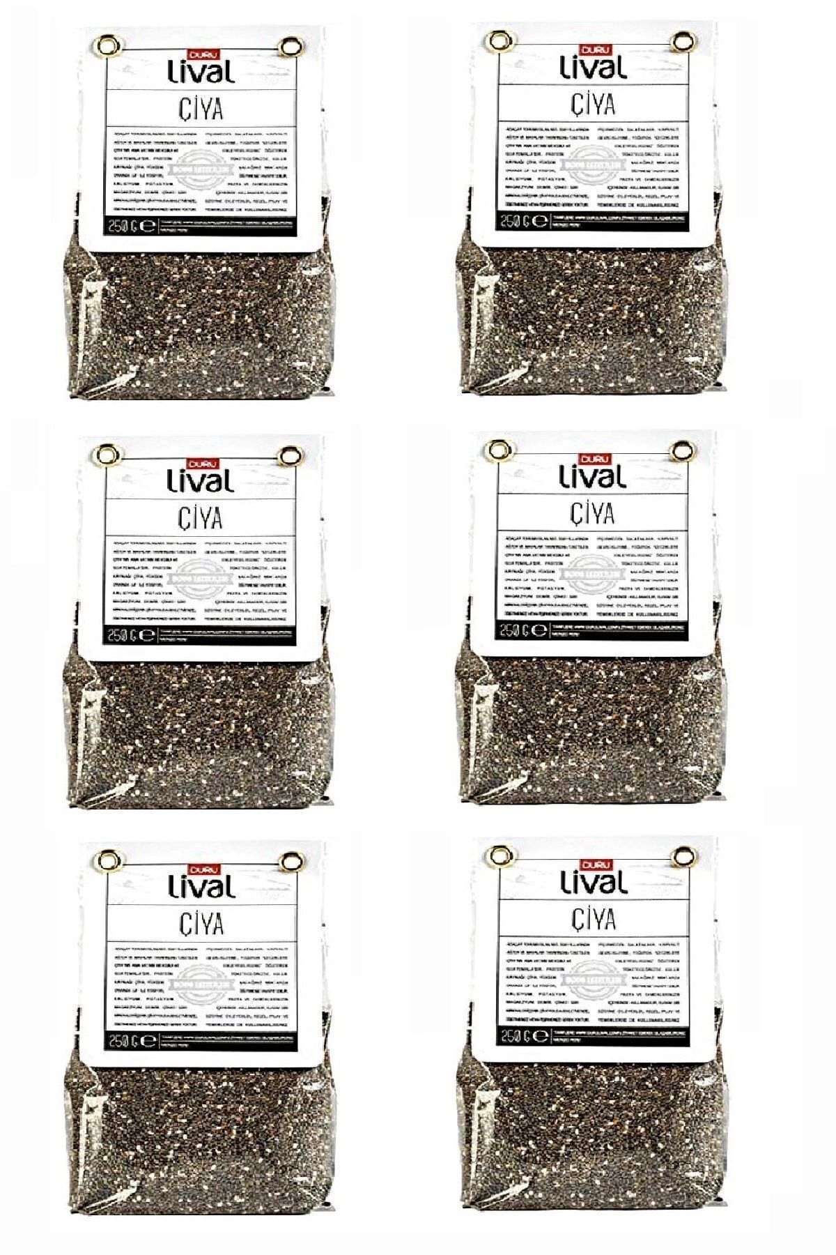Duru Duru Lival Chia Tohumu Çiya 250 Gr X 6 Adet
