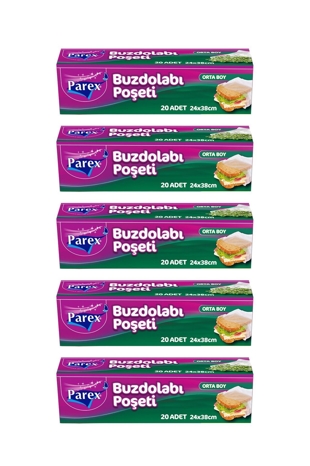 Parex Buzdolabı Poşeti Orta Boy X 5 Adet