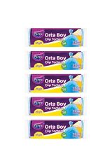 Parex Orta Boy Güçlü Çöp Torbası 5' Li Paket