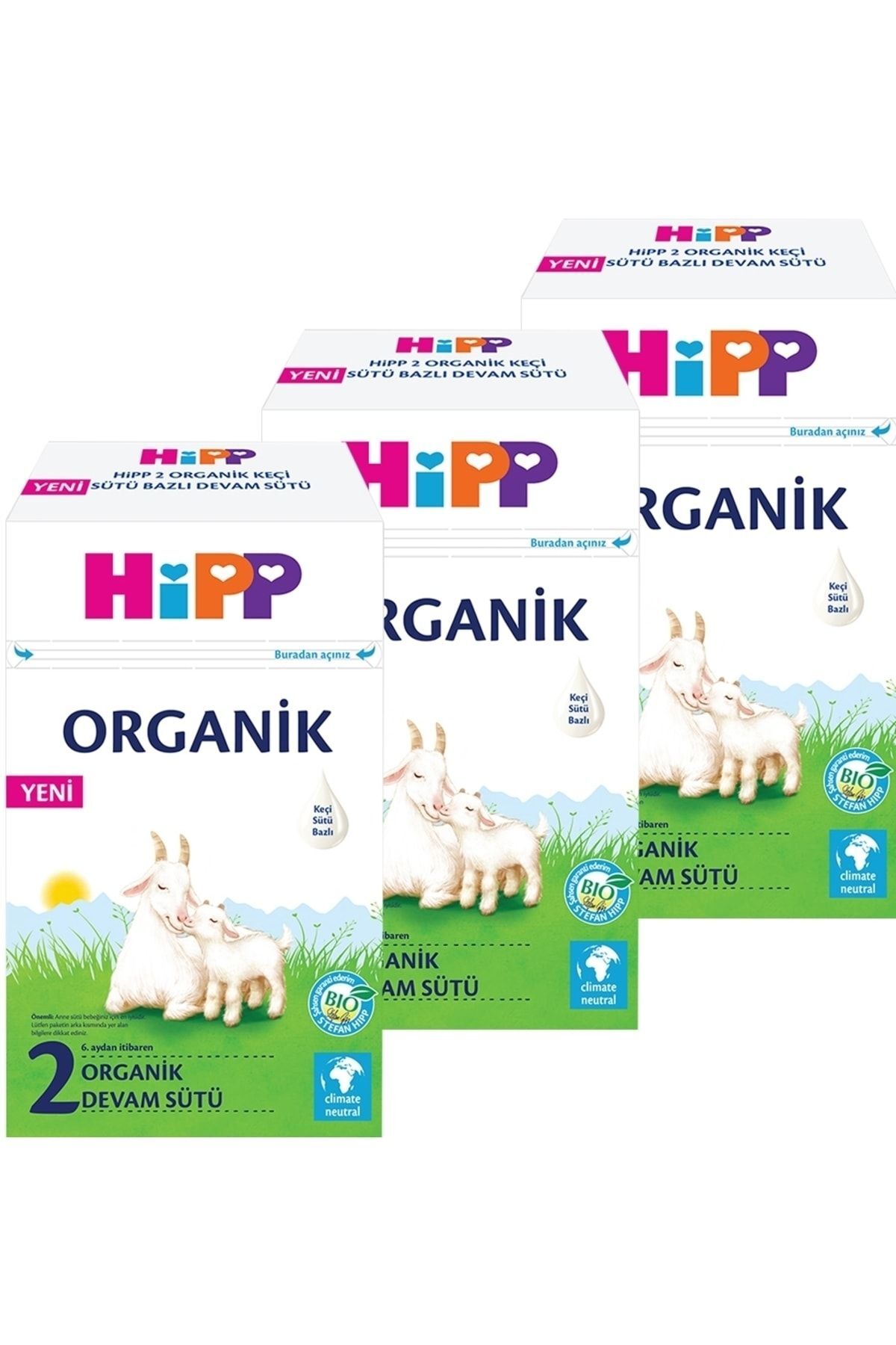 Hipp 2 Organik Keçi Sütü Bazlı Devam Sütü 400gr x 3 Adet