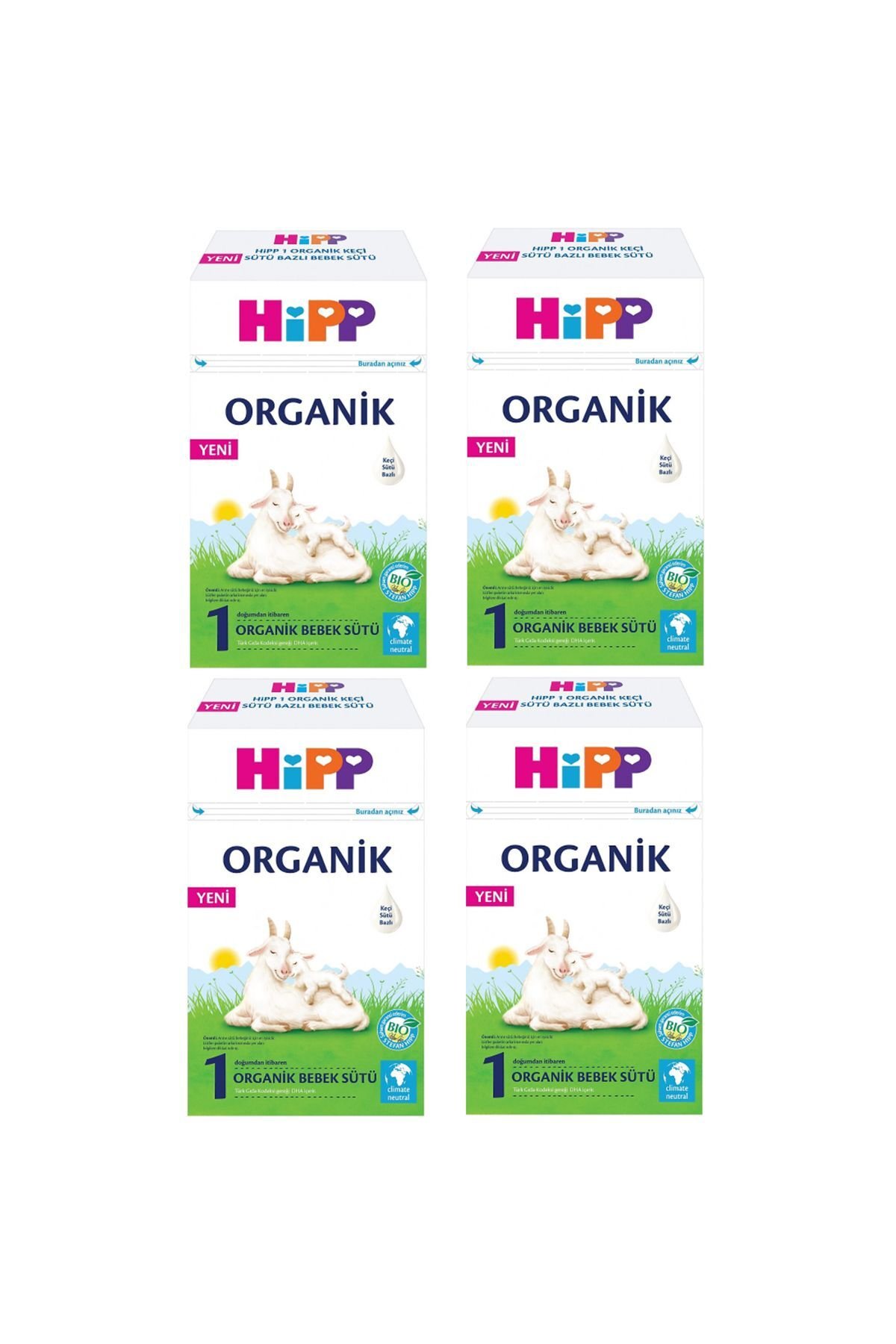 Hipp 1 Organik Keçi Sütü Bazlı Bebek Sütü 400 gr x 4 Adet