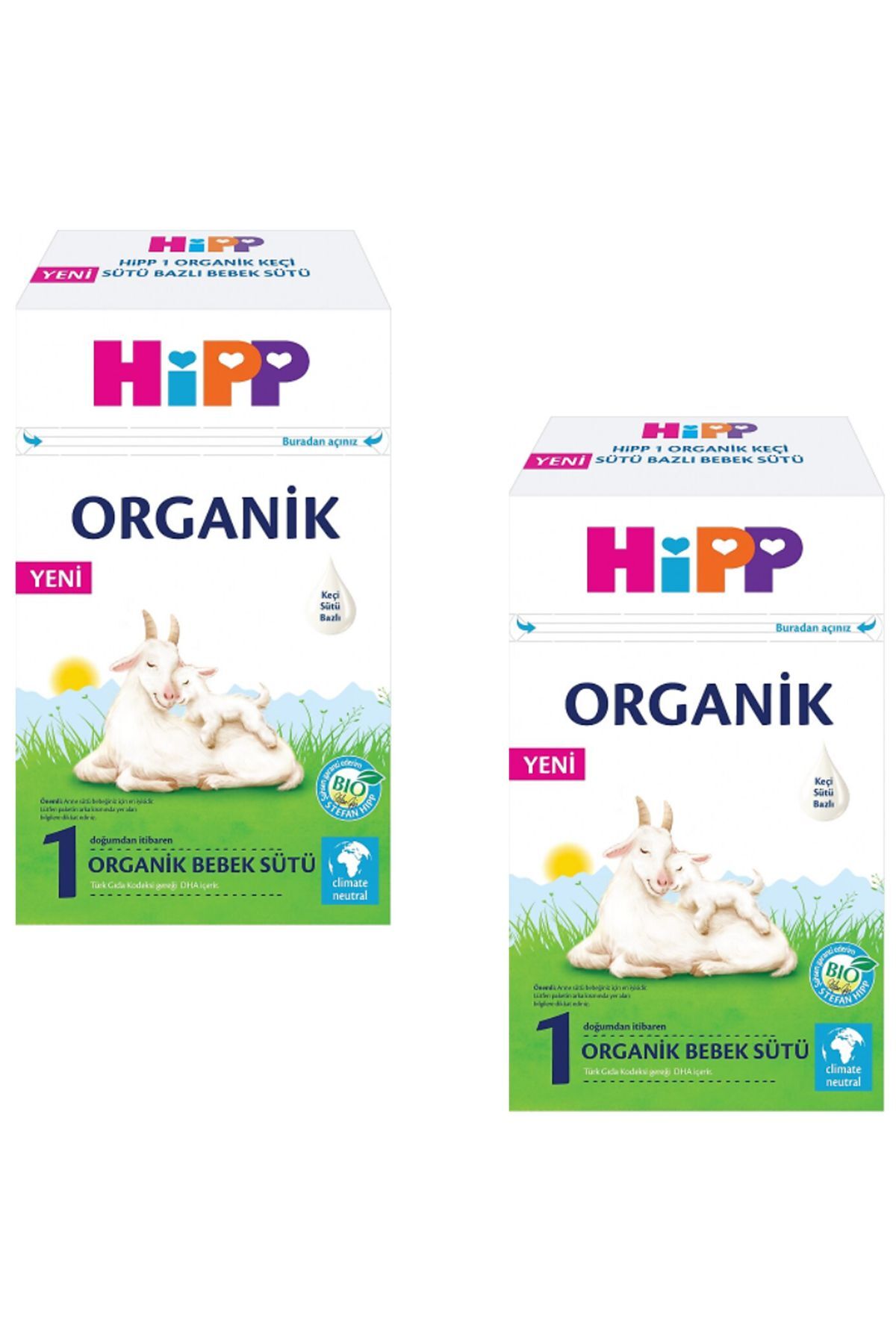 Hipp 1 Organik Keçi Sütü Bazlı Bebek Sütü 400 grx  2 Adet