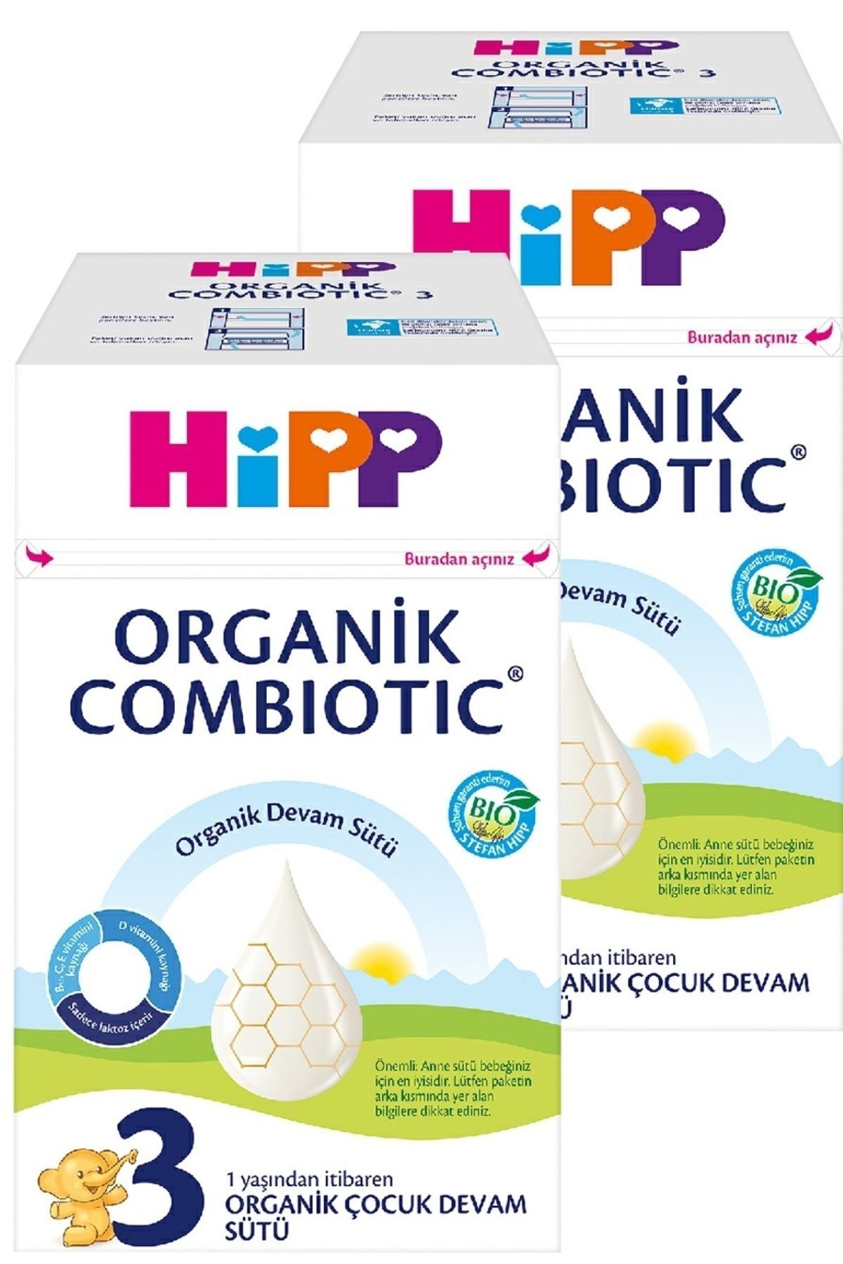 Hipp Combiotic Organik Devam Sütü no:3 600 gr x 2 Adet