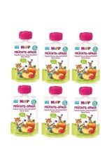 Hipp Organik Orman Meyveli Şeftalili Elma Püresi 90 gr X 6 Adet